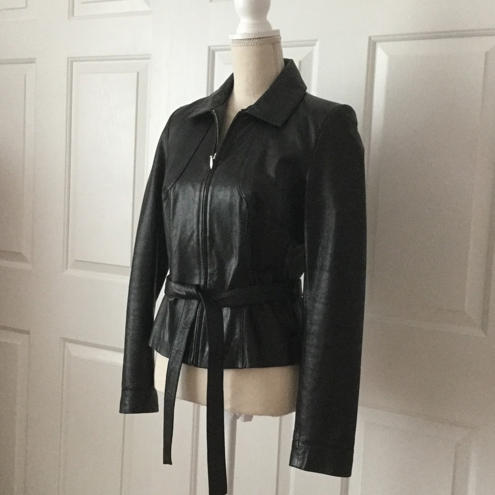 Gorgeous Black Real Leather Jacket  Like New